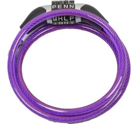 Dunlop Bicycle lock / spiral lock with password 1200 x 6 mm Purple Dunlop Bicycle lock / spiral lock with password 1200 x 6 mm Purple