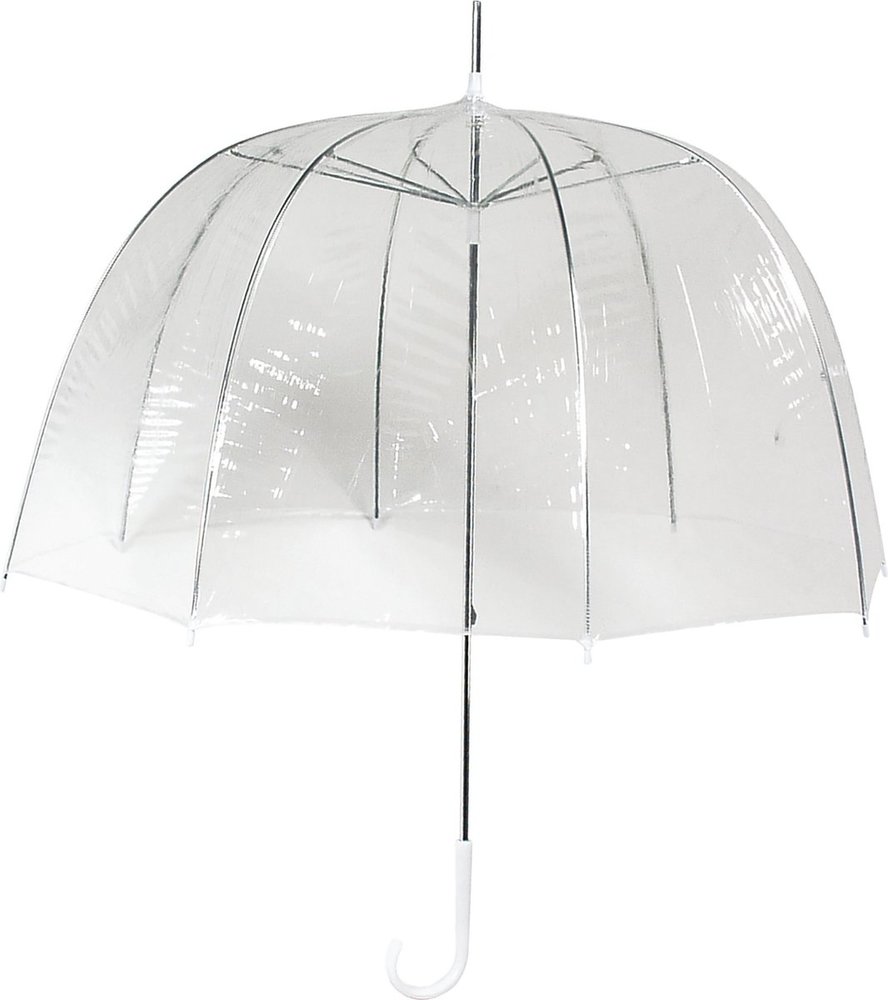 Dome Umbrella Transparent PVC Stick Umbrella Diameter 76cm