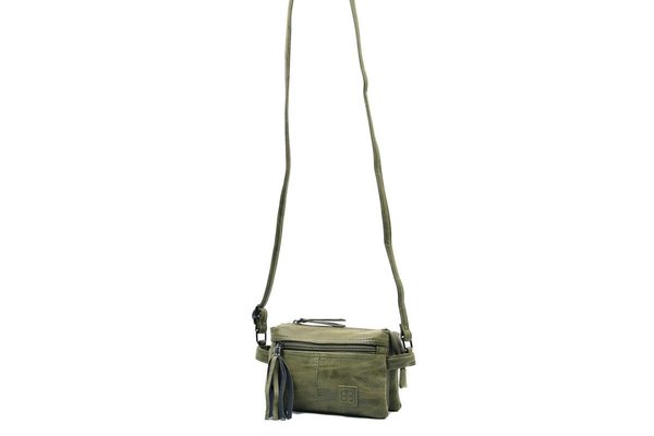 Bicky Bernard  Tas - tassen - bags - Bag- Bicky Bernard- Harmonica 3-Vaks tasje - schoudertasje - crossbody tasje - Olive Bicky Bernard  Tas - tassen - bags - Bag- Bicky Bernard- Harmonica 3-Vaks tasje - schoudertasje - crossbody tasje - Olive