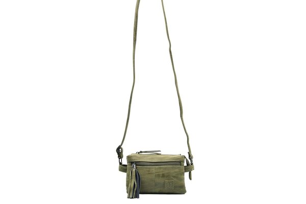 Bicky Bernard  Tas - tassen - bags - Bag- Bicky Bernard- Harmonica 3-Vaks tasje - schoudertasje - crossbody tasje - Olive Bicky Bernard  Tas - tassen - bags - Bag- Bicky Bernard- Harmonica 3-Vaks tasje - schoudertasje - crossbody tasje - Olive