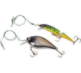 Merkloos Set of hard lures - Wire guides included 2 pieces - fishing lure - pike - zander - lure set Merkloos Set of hard lures - Wire guides included 2 pieces - fishing lure - pike - zander - lure set