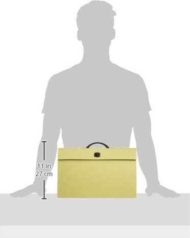 Merkloos Map Met Handvat - Bestandsmap - Sorteermap - Officemap - Documentenmap - Archiefkast/koffer 36x26 x 6 cm - Kantoor - Map - Papier - Office - Kantoor accessoires - Office mapping - Bureau - Office mappen - Kantoorartikelen