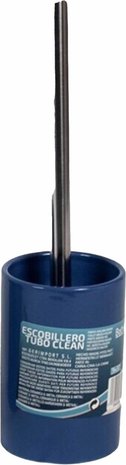Gerimport Gerimport Toilet Brush 37 Cm Ceramic/Stainless Steel Blue/Silver 2-piece Gerimport Gerimport Toilet Brush 37 Cm Ceramic/Stainless Steel Blue/Silver 2-piece