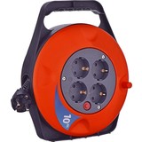 Discountershop Cable box extension cord cable reel cable extension reel with 4 earthed sockets 10 meters Cable reel reel 10 meter cable reel 240 volt | 2200 watts Discountershop Cable box extension cord cable reel cable extension reel with 4 earthed sockets 10 meters Cable reel reel 10 meter cable reel 240 volt | 2200 watts