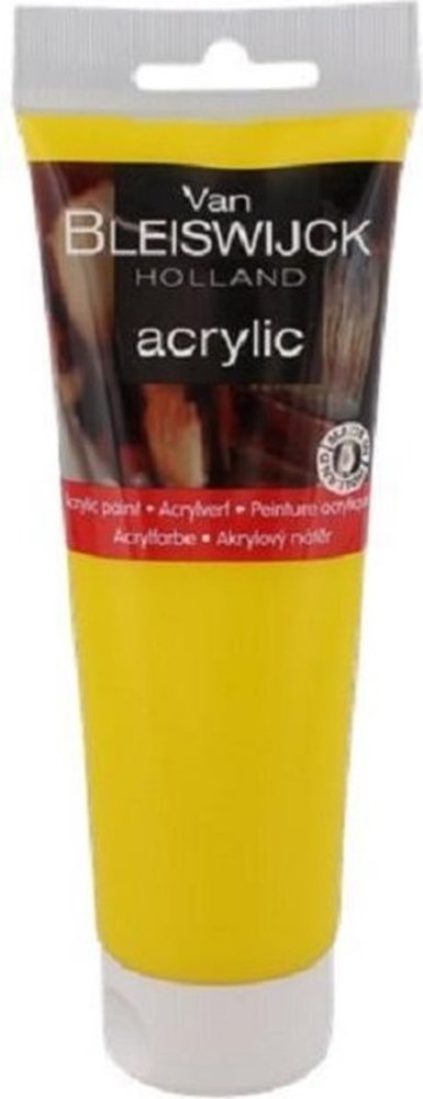 Van Bleiswijck Acrylverf Primair Geel - Tube 250 ml Van Bleiswijck Acrylverf Primair Geel - Tube 250 ml