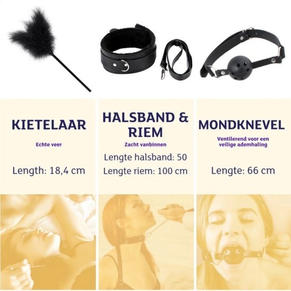 BDSM Extreme Bondage Set - Seksspeeltjes voor koppels - Sex toys voor mannen en vrouwen - Sex Pakket en Toys - zwart