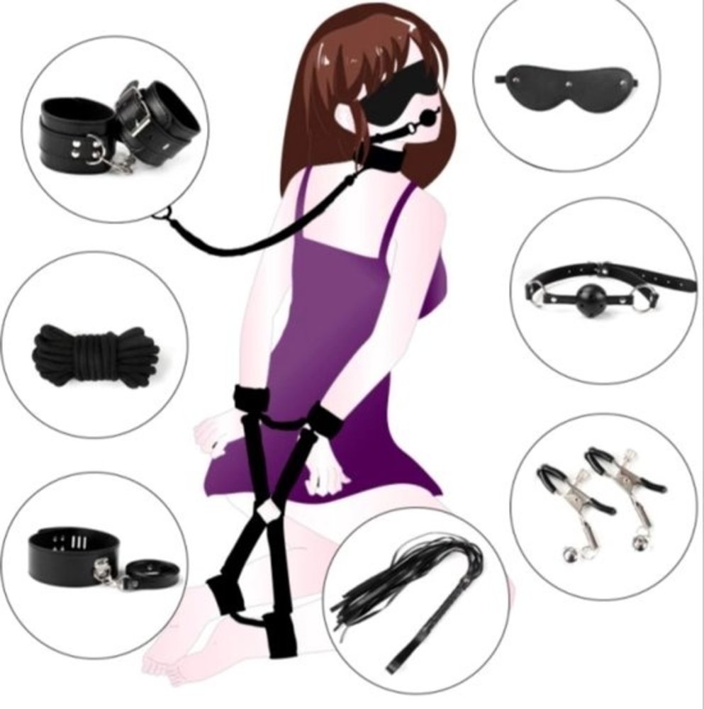 BDSM Extreme Bondage Set - Seksspeeltjes voor koppels - Sex toys voor mannen en vrouwen - Sex Pakket en Toys - zwart