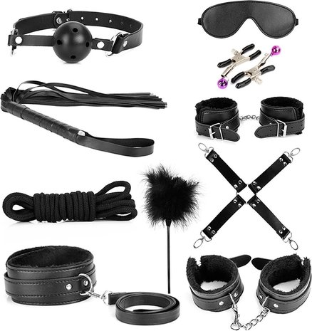 Discountershop BDSM Bondage Set - Seksspeeltjes voor koppels - Sex toys voor mannen en vrouwen - Valentijnsdag Cadeau Discountershop BDSM Bondage Set - Seksspeeltjes voor koppels - Sex toys voor mannen en vrouwen - Valentijnsdag Cadeau