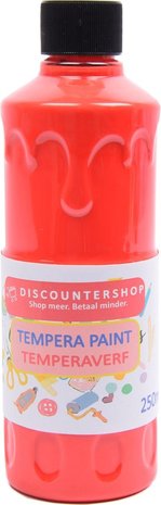 Discountershop Tempera paint 250 ML - 6 pieces - Blue - Yellow - Green - Red - White - Black - Set of 6x Acrylic paint / tempera paint - 6 colors - Bottle 250 ml - Tempera / acrylic paint - Hobby - craft material - Making a painting - Water-based paint - Hobby Discountershop Tempera paint 250 ML - 6 pieces - Blue - Yellow - Green - Red - White - Black - Set of 6x Acrylic paint / tempera paint - 6 colors - Bottle 250 ml - Tempera / acrylic paint - Hobby - craft material - Making a painting - Water-based paint - Hobby