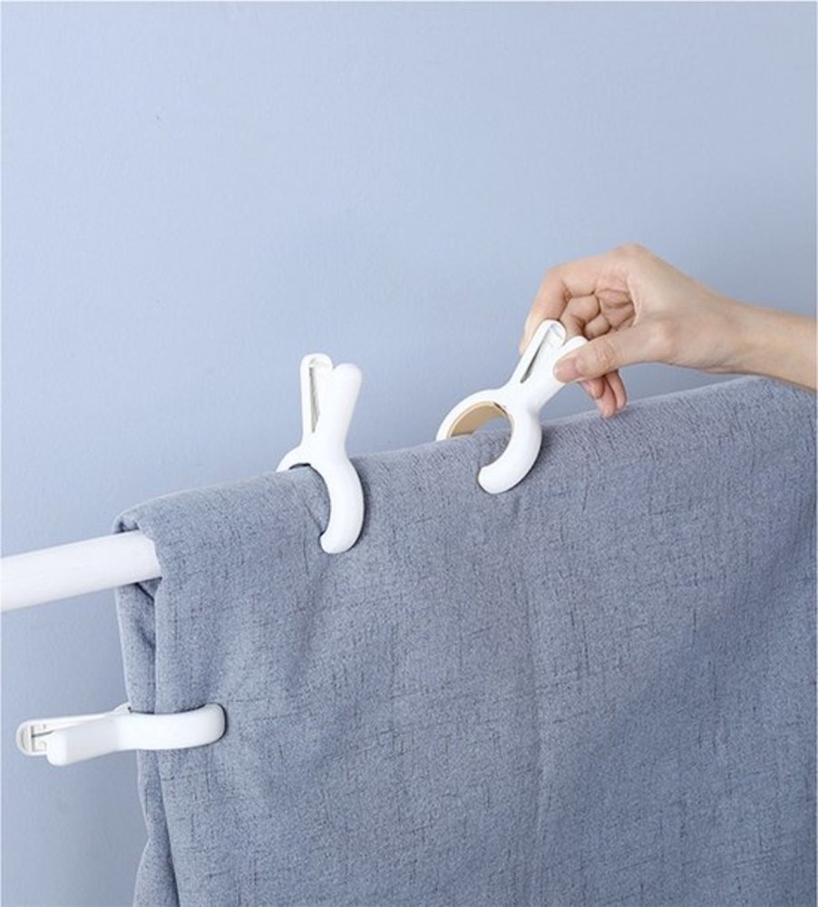 Discountershop Clamps 3 pieces - Clothespins - 3 pieces - White and blue 100% plastic and therefore stainless | Do not leave any prints Discountershop Clamps 3 pieces - Clothespins - 3 pieces - White and blue 100% plastic and therefore stainless | Do not leave any prints