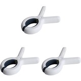 Discountershop Klemmen 3 stuks - Wasknijpers - 3 stuks - Wit en blauw 100% kunststof en dus roestvrij | Laten geen afdrukken achter