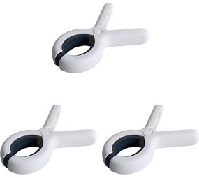 Discountershop Klemmen 3 stuks - Wasknijpers - 3 stuks - Wit en blauw 100% kunststof en dus roestvrij | Laten geen afdrukken achter Discountershop Klemmen 3 stuks - Wasknijpers - 3 stuks - Wit en blauw 100% kunststof en dus roestvrij | Laten geen afdrukken achter