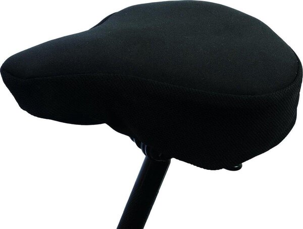 Merkloos Fietszadelhoes - Gel - Fietszadeldekje met Gel - Comfortabel Fietsen - Zwart Zadeldek met gel - Comfort fit Saddle cover with gel - Uni Zadelhoes - Zadeldoek