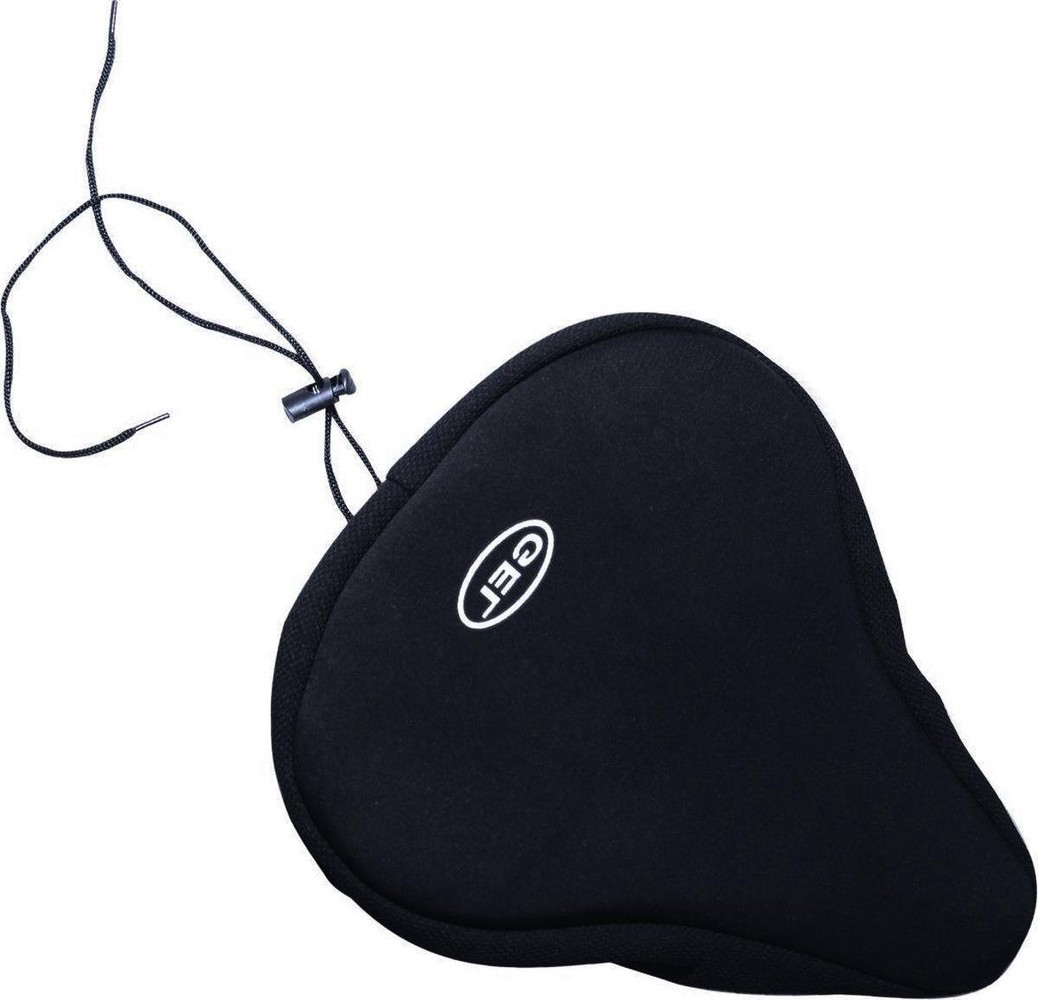 Merkloos Fietszadelhoes - Gel - Fietszadeldekje met Gel - Comfortabel Fietsen - Zwart Zadeldek met gel - Comfort fit Saddle cover with gel - Uni Zadelhoes - Zadeldoek