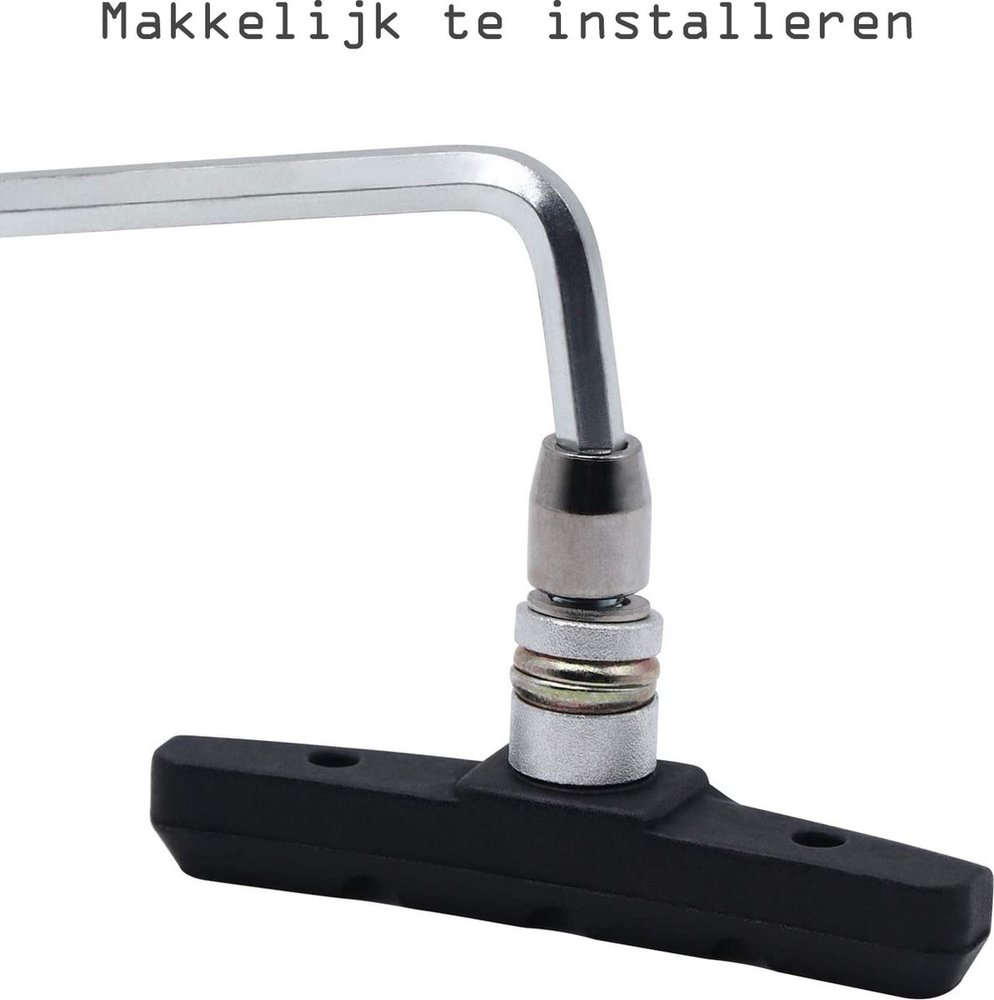 Discountershop V-Brake Remblokken 70mm – Remblokken Fiets voor Shimano Systemen – Cartridge Remblokjes met Sterke Remkracht voor Stadsfiets, MTB en E-bike