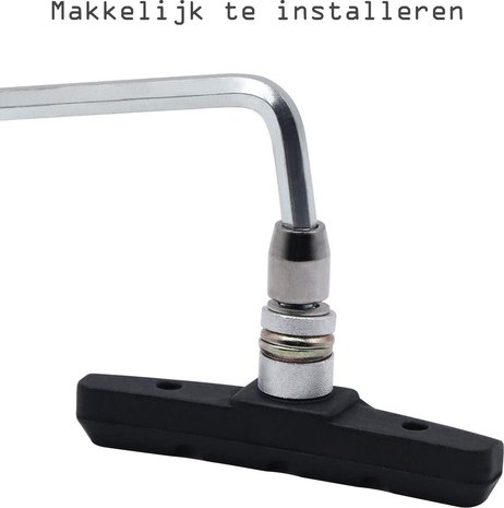 Discountershop V-Brake Remblokken 70mm – Remblokken Fiets voor Shimano Systemen – Cartridge Remblokjes met Sterke Remkracht voor Stadsfiets, MTB en E-bike