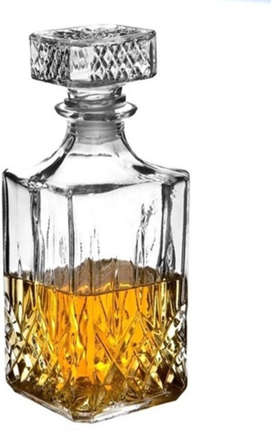 LUXORIA - EXCLUSIEVE KRISTALLEN WHISKYKARAF VOOR DE KENNERS - Model 3 Echt Kristal Handgemaakt Luxe Cadeau Whiskeykaraf Voor De Connaisseurs