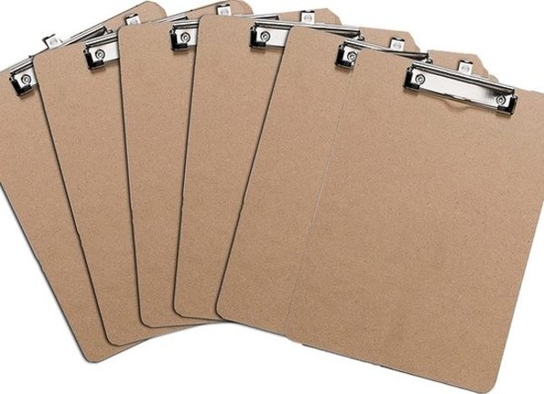 Discountershop 6x Klemborden - Klemborden B4 - Klemborden hout B4 39 x 28 x 0.3 cm