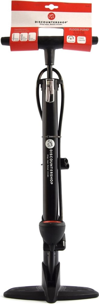 Discountershop Discountershop Bicycle pump Including Adapters 14 pieces black Discountershop Discountershop Bicycle pump Including Adapters 14 pieces black