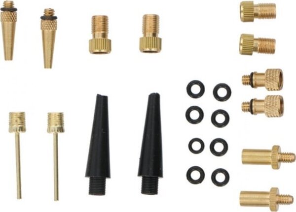 Discountershop Discountershop Fietspomp Inclusief Adapters 14 stuks zwart Discountershop Discountershop Fietspomp Inclusief Adapters 14 stuks zwart
