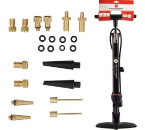 Discountershop Discountershop Fietspomp Inclusief Adapters 14 stuks zwart Discountershop Discountershop Fietspomp Inclusief Adapters 14 stuks zwart