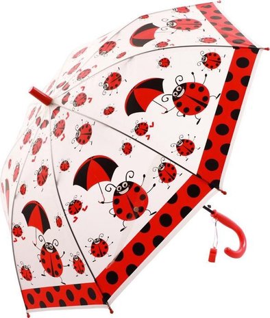 legering Ondergeschikt vaak Kinderparaplu met Lieveheersbeestjes print 96 cm paraplu - Disney  Kinderparaplu 96 cm automatische paraplu met Transparant en Fluitje  inbegrepen - Discountershop.nl