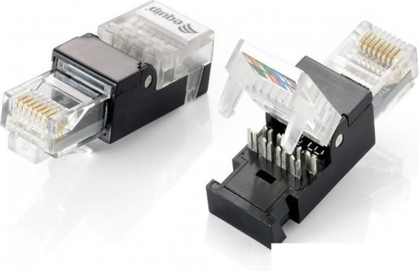 Merkloos Cable connector RJ-45 Black, Transparent RJ45 connectors - Plug - Connector - Cat5E - Cat6 - Plugs - Connector plug - UTP - Ethernet - Internet plug - Network plug Merkloos Cable connector RJ-45 Black, Transparent RJ45 connectors - Plug - Connector - Cat5E - Cat6 - Plugs - Connector plug - UTP - Ethernet - Internet plug - Network plug