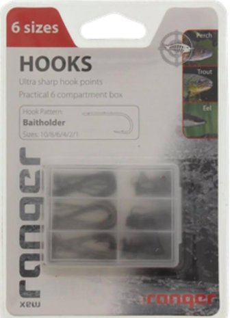 Fishing hooks 60 pieces in 6 sizes - Fishing - Hooks