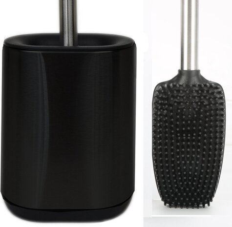 Discountershop Toiletborstel RVS Zwart - Wcborstel Rvs - RVS Toiletborstel in houder - Toiletborstelhouder - Wc borstel - borstel - Toiletborstel met houder vrijstaand - RVS geborsteld Discountershop Toiletborstel RVS Zwart - Wcborstel Rvs - RVS Toiletborstel in houder - Toiletborstelhouder - Wc borstel - borstel - Toiletborstel met houder vrijstaand - RVS geborsteld