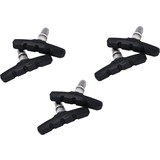 Discountershop 3 set Universele Rubberen Fiets V Remblokken Set - 3 Paar – 6 Stuks – 70mm | Rubber Remblokjes | Fietsen Remblok | Remblokkenset | Remblokset Geschikt voor Mountainbike, Stadsfiets, Vouwfiets en Tourfiets