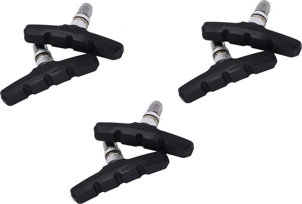 Discountershop 3 set Universal Rubber Bicycle V Brake Pads Set - 3 Pairs - 6 Pieces - 70mm | Rubber Brake Pads | Cycling Brake Pad | Brake pad set | Brake pad set Suitable for mountain bike, city bike, folding bike and touring bike Discountershop 3 set Universal Rubber Bicycle V Brake Pads Set - 3 Pairs - 6 Pieces - 70mm | Rubber Brake Pads | Cycling Brake Pad | Brake pad set | Brake pad set Suitable for mountain bike, city bike, folding bike and touring bike