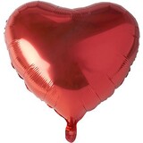 Merkloos Ballonen Hartjes Ballonnen Rood 1 Stuks | Folie Ballonnen set voor Valentijnsdag | Helium Ballon | Party Feest Ballonen | Romantische Versiering - 45cm