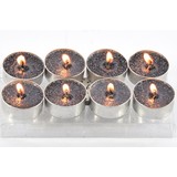 Merkloos Tea lights with 8 burning hours - Tea lights - Glitter tea lights - 8 Tea lights Glitter