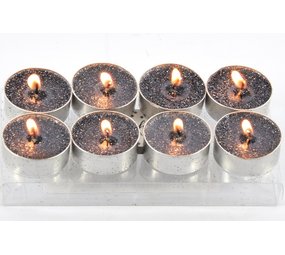 Merkloos Theelichten met 8 Branduren - Waxinelichtjes - Glitter-theelichten - 8 Theelichten Glitter Merkloos Theelichten met 8 Branduren - Waxinelichtjes - Glitter-theelichten - 8 Theelichten Glitter
