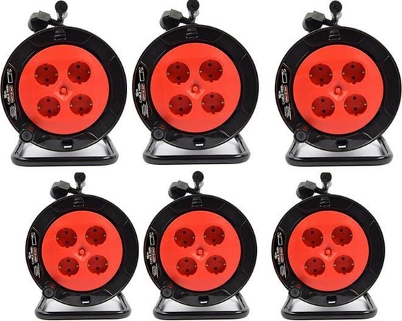 Merkloos 6 stuks - Kabelbox verlengsnoer kabelhaspel kabel verleng haspel met 4 geaarde stopcontacten 15 meter - Kabelhaspel - haspel - haspel 15 meter - kabelhaspel 250 volt | 3000 watt Merkloos 6 stuks - Kabelbox verlengsnoer kabelhaspel kabel verleng haspel met 4 geaarde stopcontacten 15 meter - Kabelhaspel - haspel - haspel 15 meter - kabelhaspel 250 volt | 3000 watt
