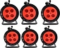 6 stuks - Kabelbox verlengsnoer kabelhaspel kabel verleng haspel met 4 geaarde stopcontacten 15 meter - Kabelhaspel - haspel - haspel 15 meter - kabelhaspel 250 volt | 3000 watt 6 stuks - Kabelbox verlengsnoer kabelhaspel kabel verleng haspel met 4 geaarde stopcontacten 15 meter - Kabelhaspel - haspel - haspel 15 meter - kabelhaspel 250 volt | 3000 watt
