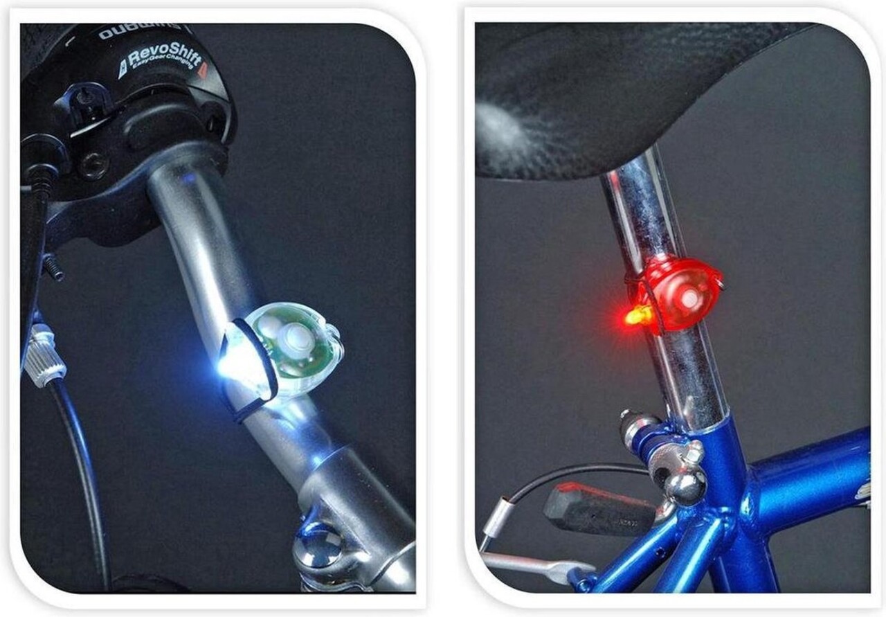 Discountershop Bicycle lights for little money 2 pcs Discountershop Bicycle lights for little money 2 pcs