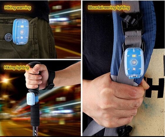 Merkloos Pink Outdoor Safety Lamp | Mountain bike rear light | bicycle light | helmet light USB charging | balance car safety light night running light