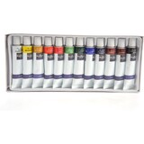 Van Bleiswijck Acrylverf Set met 12 kleuren Tubes |12 x 12 ml| Hoge kwaliteit niet giftige rijke pigmenten Perfect voor papier steen hout T-Shirt Canvas, ideaal voor kinderen en volwassenen, beginners of professioneel