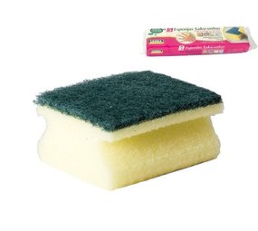 Merkloos 10x scouring pads / scourers with handle - 9 x 6.5 cm - sponges / cleaning products / cleaning products Merkloos 10x scouring pads / scourers with handle - 9 x 6.5 cm - sponges / cleaning products / cleaning products
