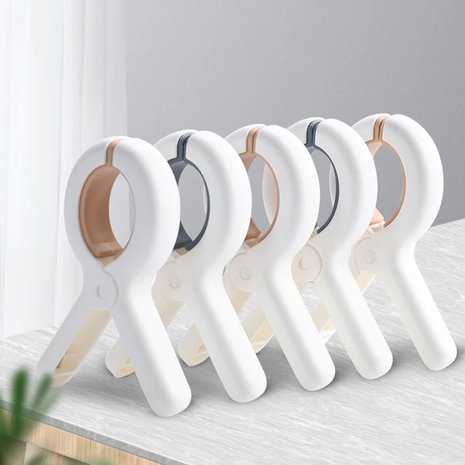 Discountershop Klemmen 3 stuks - Wasknijpers - 3 stuks - Wit en Geel 100% kunststof en dus roestvrij | Laten geen afdrukken achter