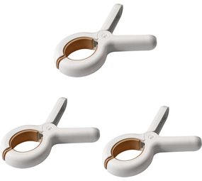 Discountershop Klemmen 3 stuks - Wasknijpers - 3 stuks - Wit en Geel 100% kunststof en dus roestvrij | Laten geen afdrukken achter Discountershop Klemmen 3 stuks - Wasknijpers - 3 stuks - Wit en Geel 100% kunststof en dus roestvrij | Laten geen afdrukken achter
