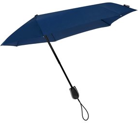 STORMini® Storm umbrella - Anti storm umbrella - STORMini Aerodynamic folding storm umbrella Blue - hand opening Blue STORMini® Storm umbrella - Anti storm umbrella - STORMini Aerodynamic folding storm umbrella Blue - hand opening Blue