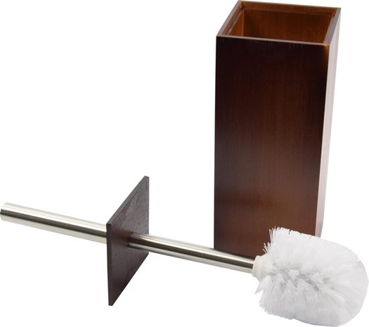 Merkloos Toilet brush wood 8mm thick - toilet brushes - WC Bamboo Dark color - Toilet brush holder with WC brush holder - Wooden brush holder - dark brown Merkloos Toilet brush wood 8mm thick - toilet brushes - WC Bamboo Dark color - Toilet brush holder with WC brush holder - Wooden brush holder - dark brown