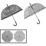 Discountershop Paraplu polka dot en streepdessin Koepelparaplu Transparant PVC Ø 86 CM trouw - Discountershop Paraplu polka dot en streepdessin Koepelparaplu Transparant PVC Ø 86 CM trouw -