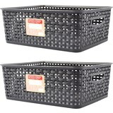 Merkloos 2 X Storage basket - Storage tray - Black storage 35 x 29 x 13 cm Rattan - Buy storage boxes - buy storage box Storage box Merkloos 2 X Storage basket - Storage tray - Black storage 35 x 29 x 13 cm Rattan - Buy storage boxes - buy storage box Storage box