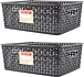 2 X Opbergmand - Opbergbakje - Zwarte opberger 35 x 29 x 13 cm Rattan - Opbergboxen kopen - opbergbox kopen Opbergbox 2 X Opbergmand - Opbergbakje - Zwarte opberger 35 x 29 x 13 cm Rattan - Opbergboxen kopen - opbergbox kopen Opbergbox