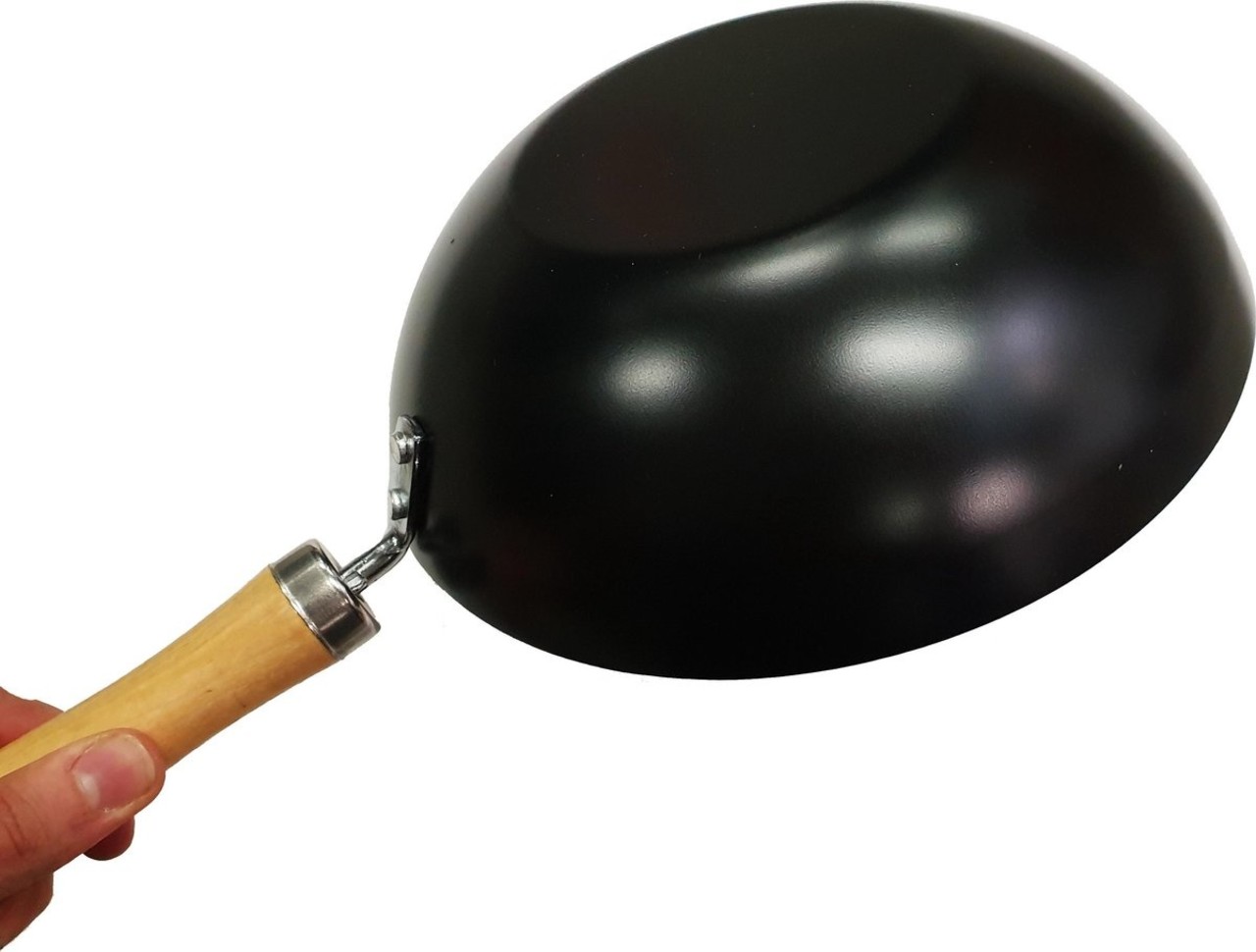 Merkloos Kitchen pan Non-stick coating - wok pan - wooden handle - non-stick - Ø 30 cm - Wok 30 cm wooden handle Merkloos Kitchen pan Non-stick coating - wok pan - wooden handle - non-stick - Ø 30 cm - Wok 30 cm wooden handle