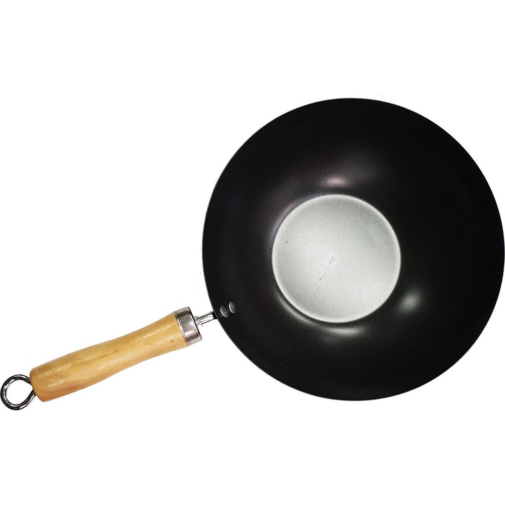 NAVA Wok van aluminium, anti-aanbaklaag, voor inductie, houten handvat