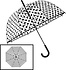 Transparent Bridal Umbrella with Retro Design - Dome Umbrella Polka Dot Ø86cm - Windproof Bubble Umbrella - PVC Wedding Umbrella with Hook